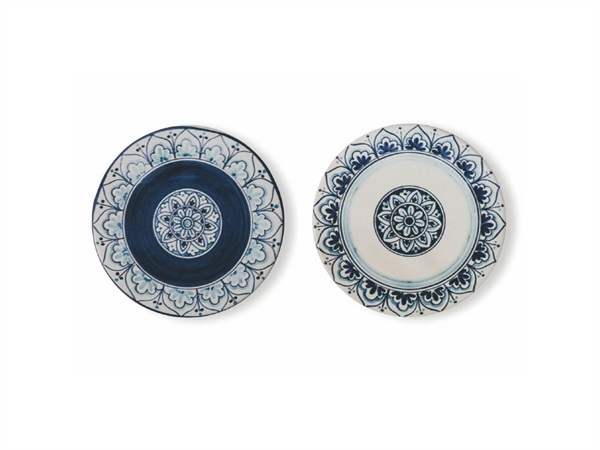 VILLA D'ESTE HOME TIVOLI Maiori, Sottobicchiere tondo in ceramica e sughero Ø 9 cm
