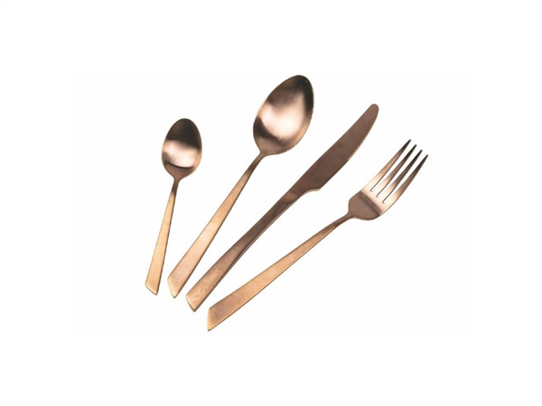 VILLA D'ESTE HOME TIVOLI Cut, Set 24 posate in acciaio copper opaco