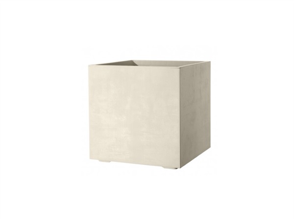 DEROMA MILLENNIUM VASO CUBO 25 CM PERLA