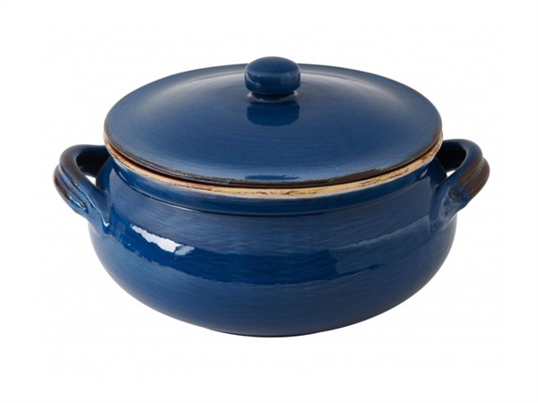 BRANDANI GIFT GROUP S.A.S. UMIDIERA BLU C/COPERCHIO TERRACOTTA DA FUOCO