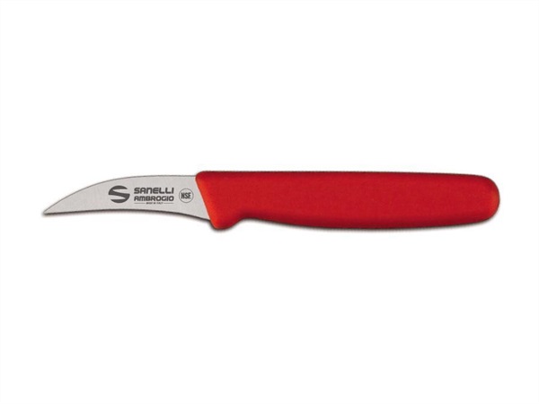 AMBROGIO SANELLI Supra colore - coltello verdura curvo, rosso, 7 cm