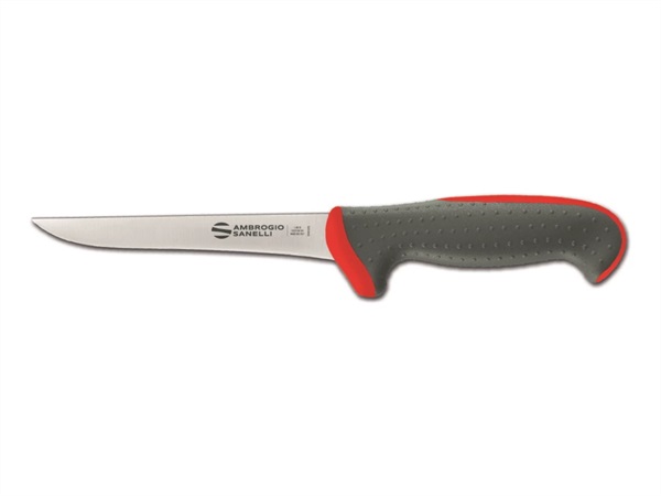 AMBROGIO SANELLI Tecna colore - coltello disosso stretto, rosso, 16 cm