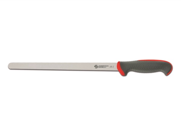 AMBROGIO SANELLI Tecna colore - coltello prosciutto stretto, rosso, 28 cm