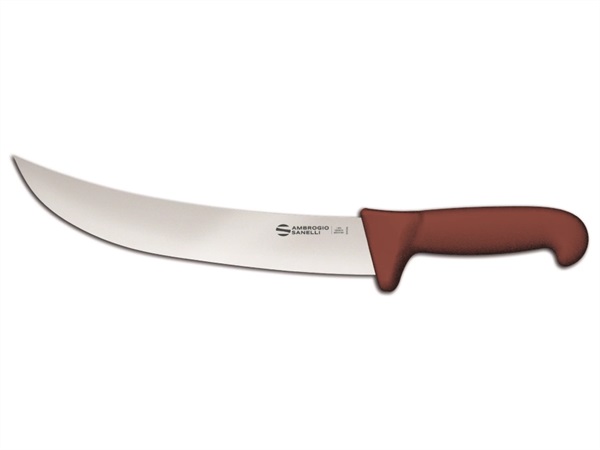 AMBROGIO SANELLI Bbq - coltello scimitarra americana, lama larga, 26 cm
