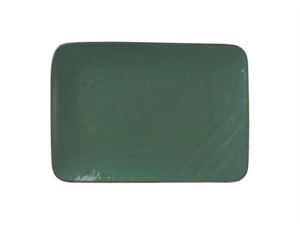 NOVITA' HOME Mediterraneo, piatto rettangolare verde 27 cm