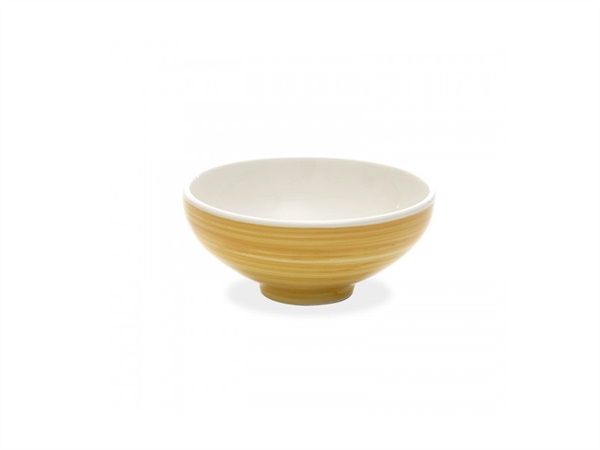 ZAFFERANO S.R.L. Patera Bowl grande stoneware decoro pallino 90 cl giallo