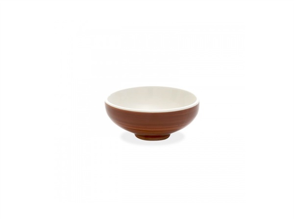 ZAFFERANO S.R.L. Patera Bowl media stoneware decoro pallino 90 cl rosso/marrone