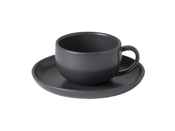 CASAFINA Pacifica seed grey, tazza da the con piattino 0,22 lt