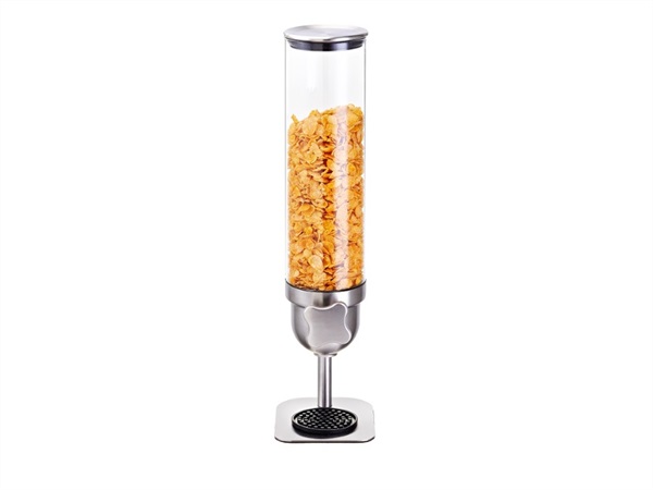 LEONE Dispenser cereali in vetro e acciaio, 1,8 Lt