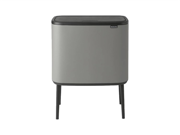 BRABANTIA BO TOUCH BIN pattumiera 11 + 23 litri - Mineral Concrete Grey