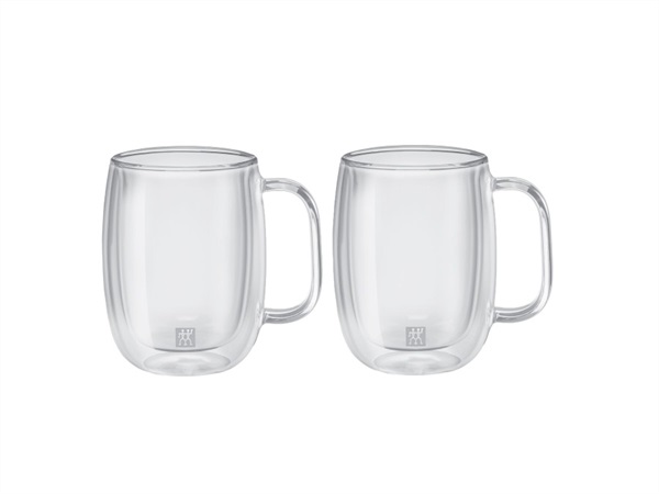 ZWILLING J.A.HENCKELS ITALIA Sorrento Plus, Set di 2 bicchieri da caffè con manico 355 ml