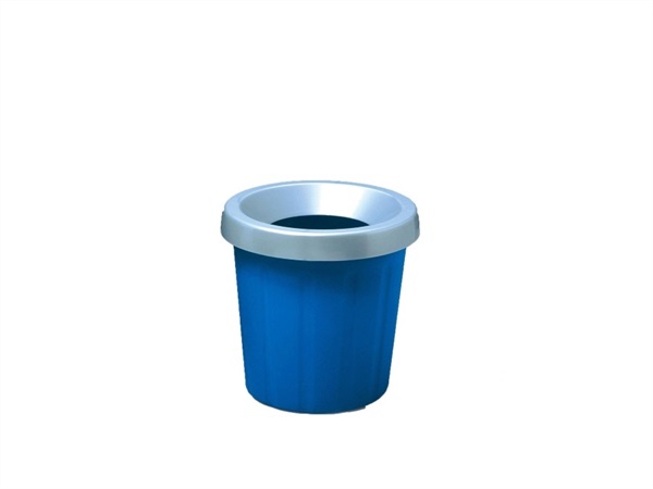 ICS SPA Cestino gettacarte con fermasacco blu/grigio ics 15 lt
