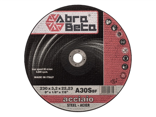 ABRA BETA Disco A30S, per acciaio, centro depresso