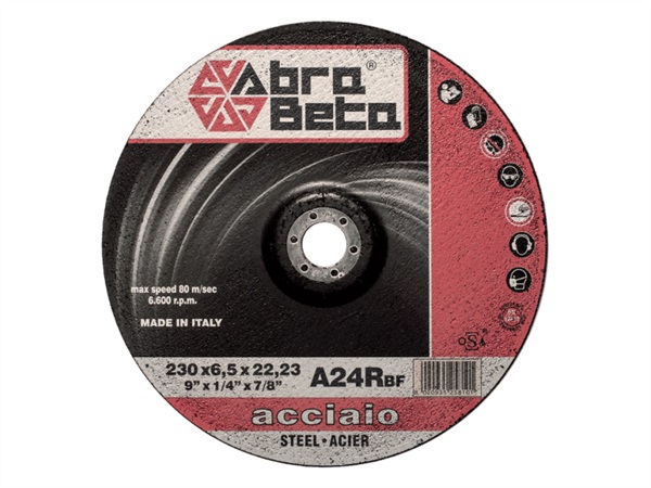 ABRA BETA Disco da sbavo A24R, per acciaio, centro depresso