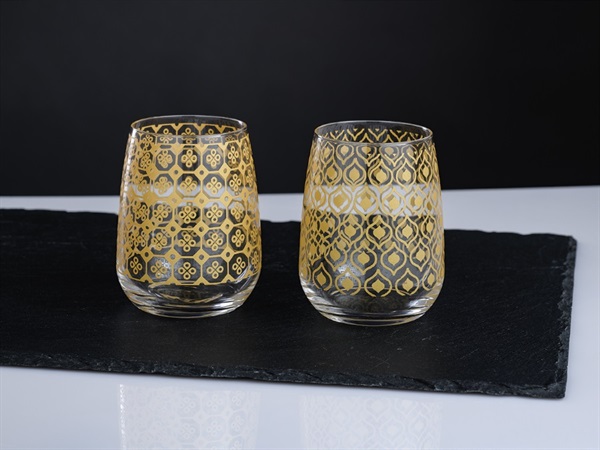 VILLA ALTACHIARA Arome, set 6 bicchieri con serigrafia oro - 82327