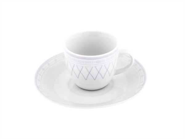 VILLA ALTACHIARA Kemiri, set 6 tazze da caffè con piatto glicine - 80804