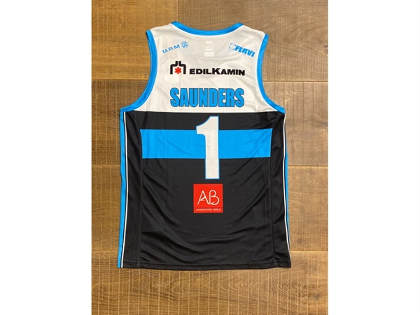 VANOLI BASKET VINTAGE JERSEY SAUNDERS 2019/2020 - ANTRACITE - S