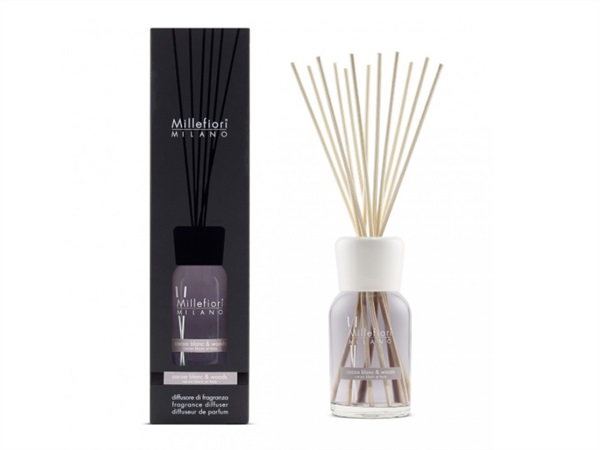 MILLEFIORI DIFFUSORE A BASTONCINI COLLEZIONE NATURAL MILLEFIORI 100ML - COCOA BLANC & WOODS