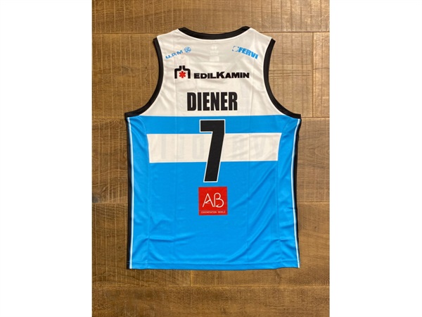 VANOLI BASKET VINTAGE JERSEY DIENER 2019/2020 - AZZURRA - YXS