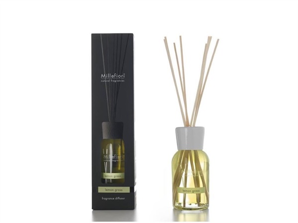 MILLEFIORI Diffusore a bastoncini collezione natural  100ml - lemon grass