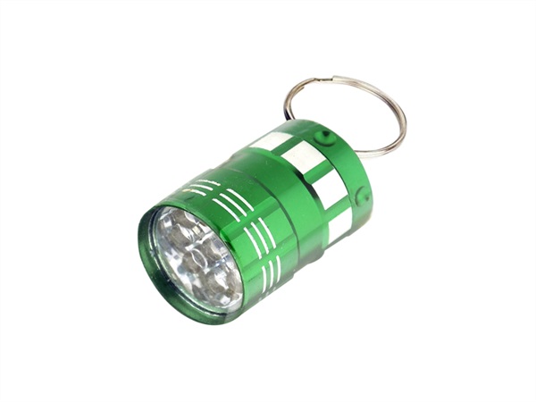 NOVA LINE Torcia a led portachiavi in alluminio, verde, batterie (2xCR2032) incluse