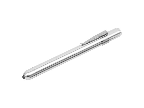 NOVA LINE Torcia led a forma di penna, con clip, argento