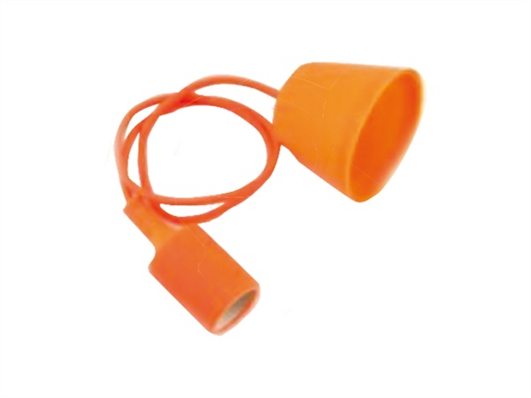 NOVA LINE Pendel E27 in plastica - cavo a colore 0,8 mt - arancio