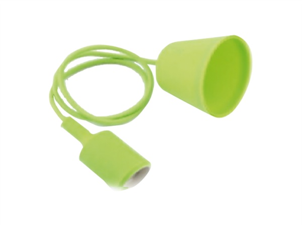 NOVA LINE Pendel E27 in plastica - cavo a colore 0,8 mt - verde