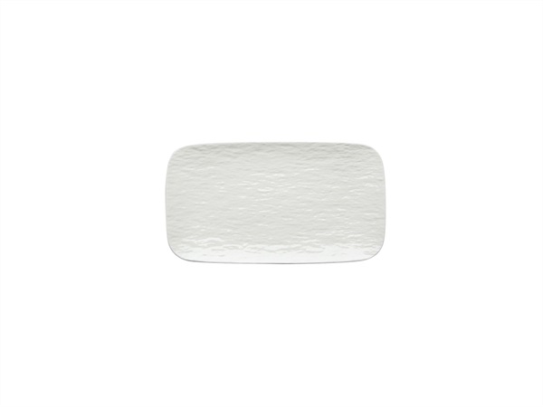 TABLE TOP PORCELLANE SAS Touch me, Vassoio rettangolare in porcellana light new bone avorio 24x13x1,5 cm