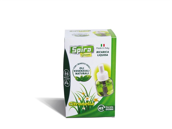 SPIRA Ricarica liquida alla citronella Spira Green, 22,5 ml