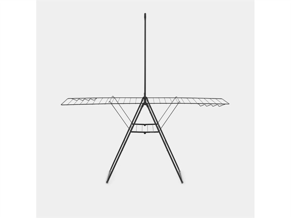 BRABANTIA Stendibiancheria HangOn nero opaco, con barra verticale, 25 m