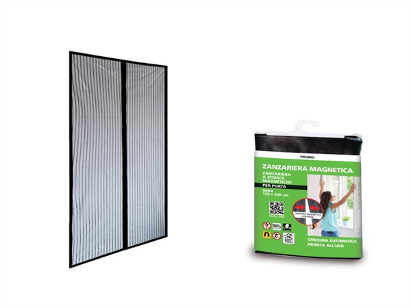 IRS ZANZARIERA MAGNETICA ECCO MAGNET NERA, 120X240 CM