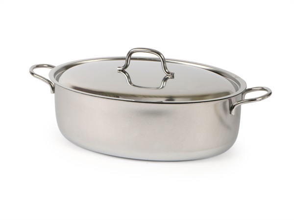 MONTINI GUERINO S.N.C. Casseruola ovale con coperchio inox 38 cm