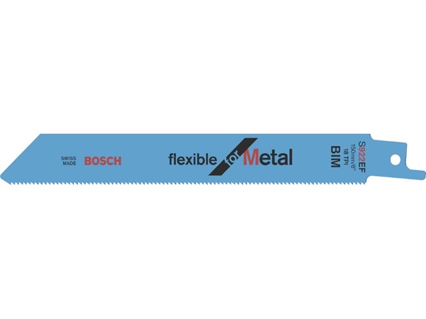 BOSCH LAMA PER SEGA UNIVERSALE S 922 EF FLEXIBLE FOR METAL, 5 pezzi