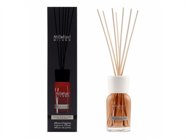 MILLEFIORI Diffusore a bastoncini collezione natural millefiori 100ml - incense & blonde woods