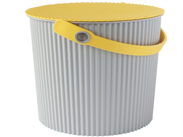 HACHIMAN Fraichair, bucket large large, grigio/giallo