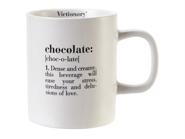 VILLA D'ESTE HOME TIVOLI Victionary mug cioccolata/chocolate in gres, 310 ml