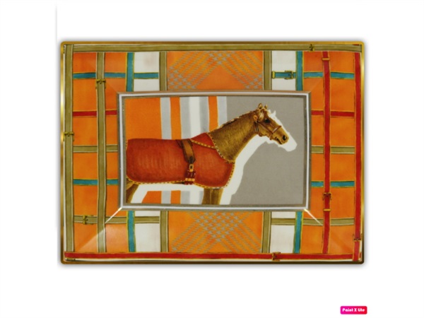 BACI MILANO horses 01 - svuotatasche rettangolare 20x16 cm