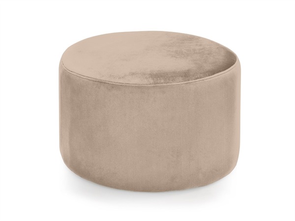 ANDREA HOUSE Pouf rotondo in velluto beige