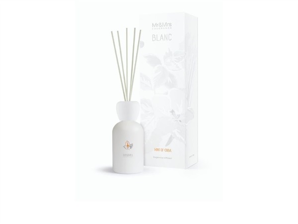 MR&MRS FRAGRANCE Blanc, Diffusore a bastoncini 250ml menta di cuba