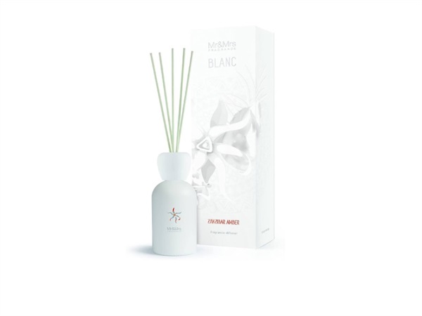 MR&MRS FRAGRANCE Blanc, Diffusore a bastoncini 250ml zanzibar amber