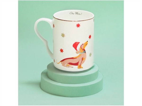 YVONNE ELLEN LONDON Xmas  mug bassotto 360 ml gb