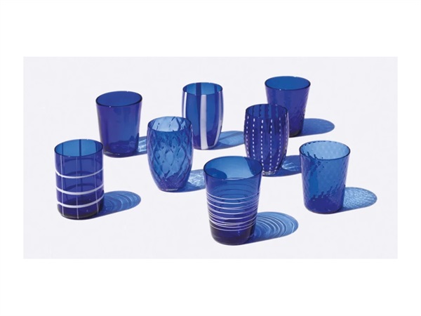 ZAFFERANO S.R.L. Melting pot, set 6 bicchieri assortiti blu