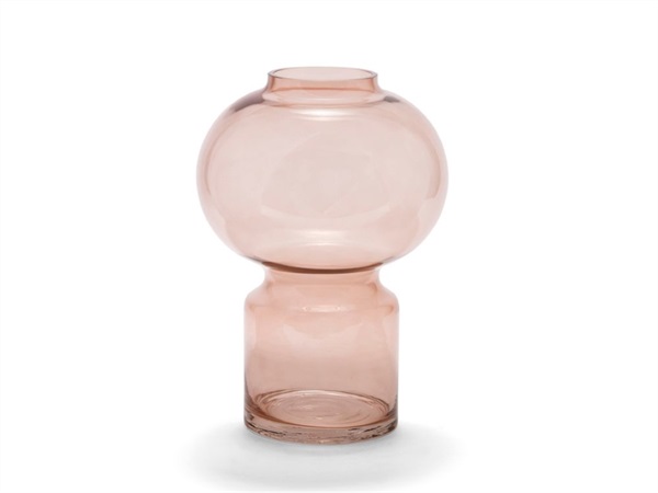 ANDREA HOUSE Vaso Vetro Marrone Chiaro Bubble Ø21x29,5 cm