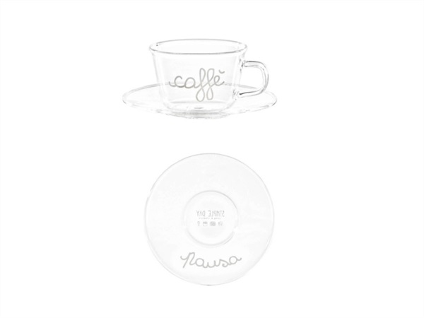 SIMPLE DAY LIVING & LIFESTYLE Tazza con piattino pausa caffè, 100 ml