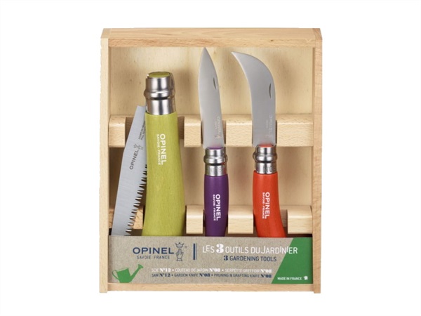 OPINEL Kit 3 utensili da giardiniere, colorato