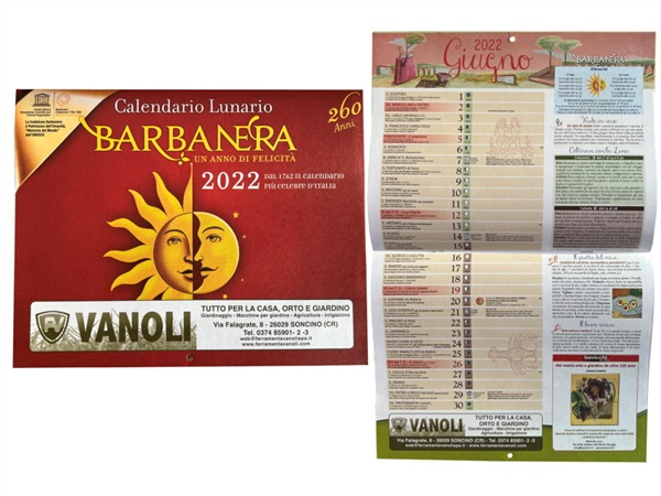 ARTICOLO VANOLI Calendario Barbanera 2022