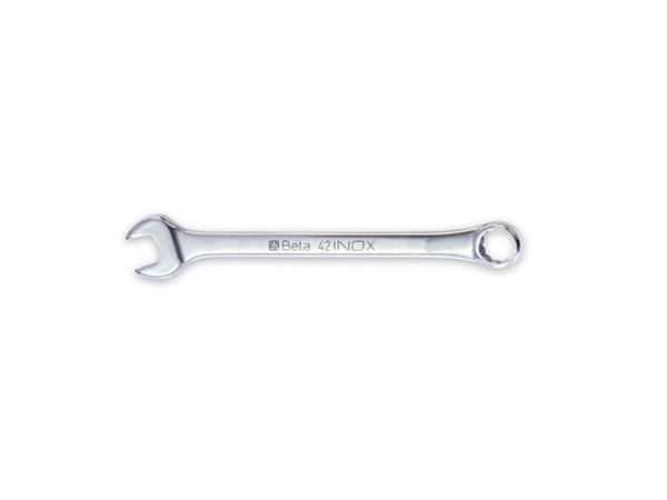 BETA UTENSILI Chiavi combinate a forchetta e poligonale piegata, acciaio inox, 42INOX