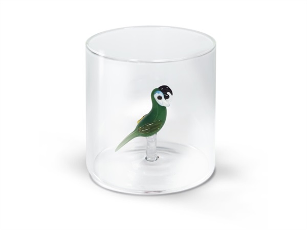 WD LIFESTYLE Bicchiere in vetro 250 ml, pappagallo