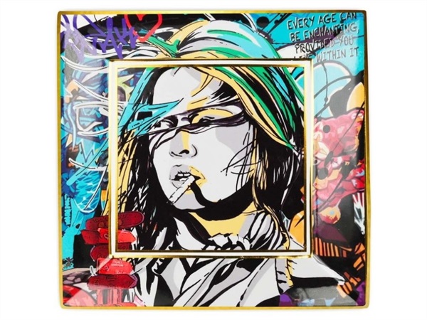 BACI MILANO Street art - Svuotatasche quadrato 25x25 cm, brigitte
